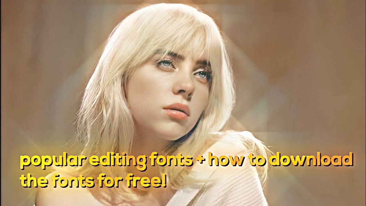 Popular editing fonts + how to download them for free! YouTube