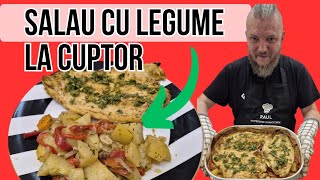 Salau pe pat de legume la cuptor | Reteta Simpla de Peste cu legume la cuptor