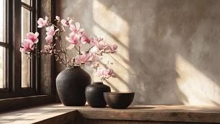 Spring Magnolia Still Life Blush Blooms in Dark Stoneware Botanical TV Art & Screensaver for The Fra screenshot 4