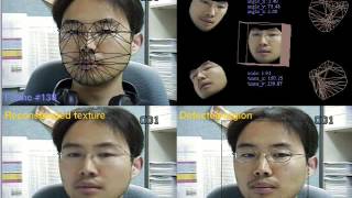 2D+3D AAM openCV demo