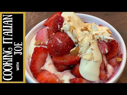 Strawberries in Wine with Mascarpone Cheese Cooking Italian with Joe