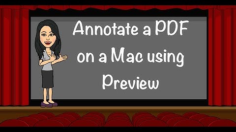 Annotating a PDF in Preview MAC