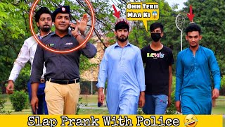 Slap prank on Fake Police Man | police prank on people | BY AJAHSAN