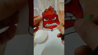Anger inside out squishy tutorial 🔥👺 #insideout2 #insideout #anger #viralshort #squishy #papercraft