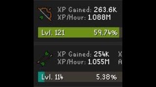 Fletch Chinning + Cannon 1090k ranged xp/h 1m+ fletch xp/h