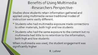 Using Multimedia in the Classroom
