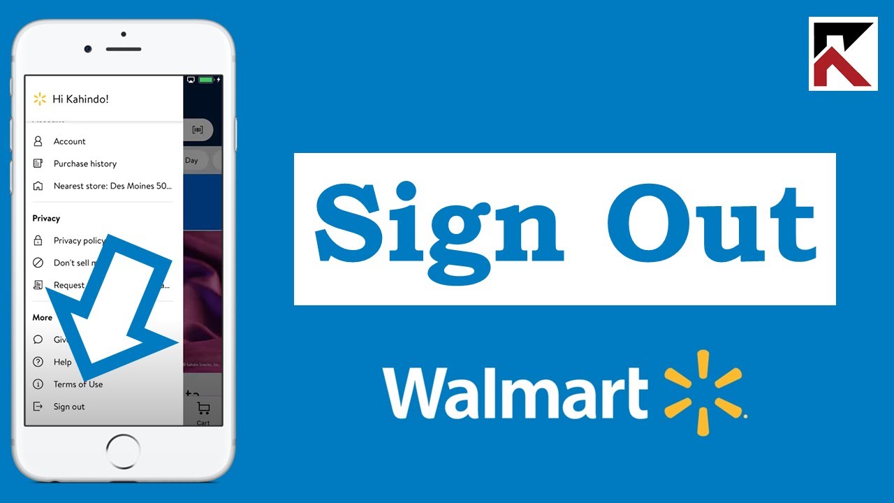 How To Sign Out on Walmart App YouTube