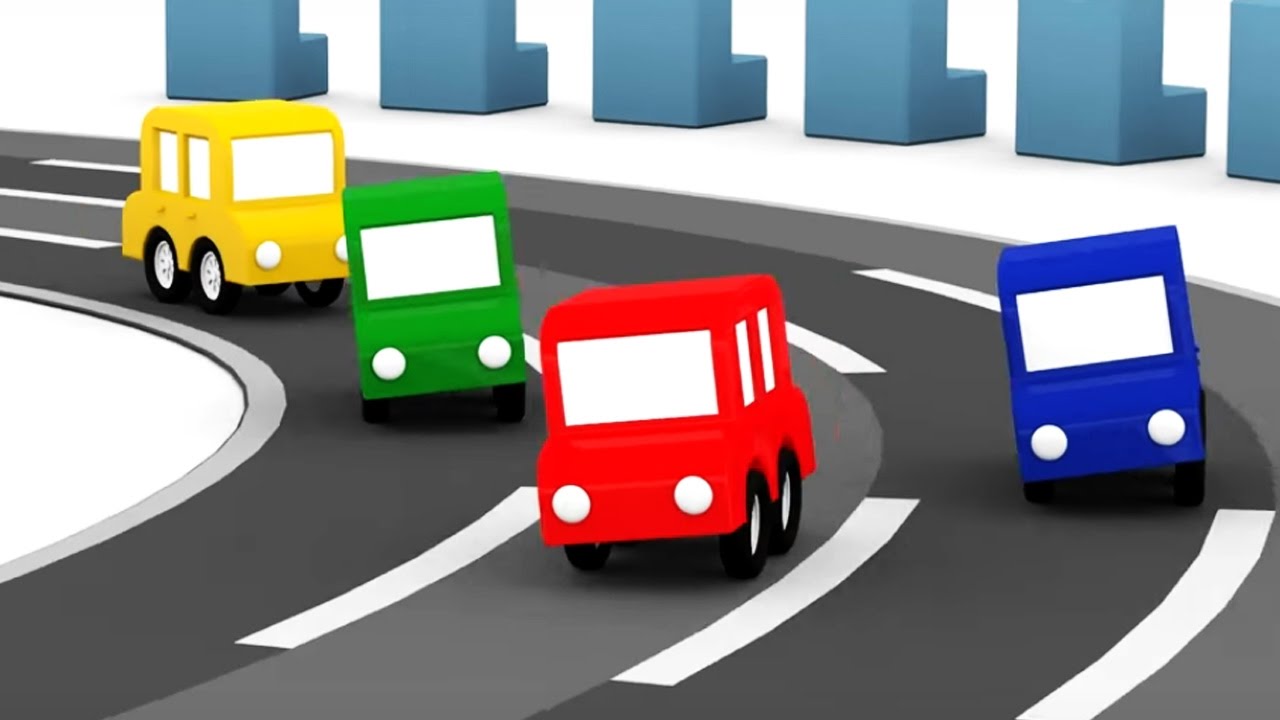 Lehrreicher Zeichentrickfilm Die 4 Kleinen Autos Welches Auto Ist Am Schnellsten Youtube