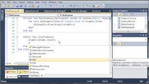 Visual Basic Tutorial - 177 - Paint Part 10   Clearing The Canvas