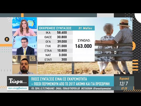 Πόσες συντάξεις είναι σε εκκρεμότητα - Τώρα ό,τι συμβαίνει 12/7/2020 | OPEN TV