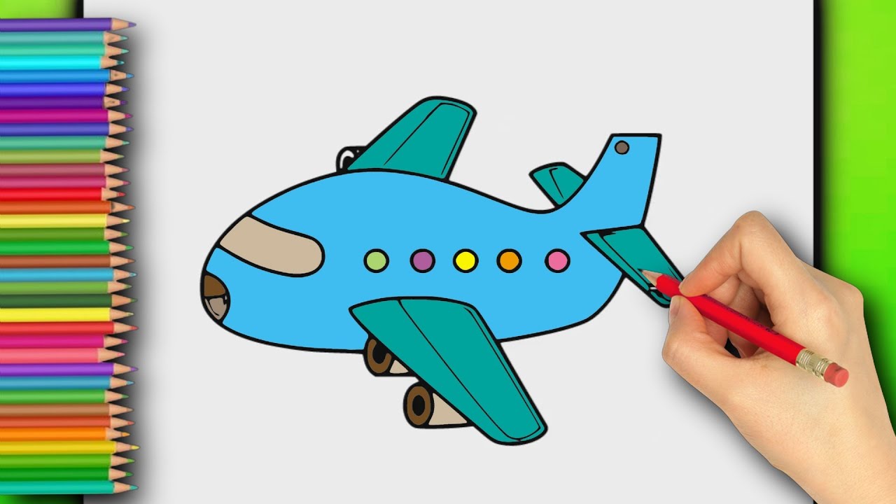 COMMENT DESSINER UN AVION ? DESSINER UN PETIT AVION - LE DESSIN POUR
