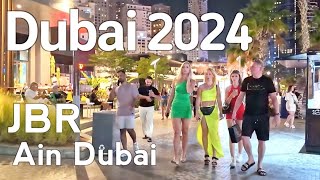 Dubai [4K] Amazing JBR, Ain Dubai Walking Tour 🇦🇪