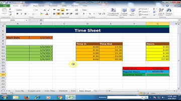Payroll Time Sheet Calculation in Microsoft Excel : Excel Tips and Tricks