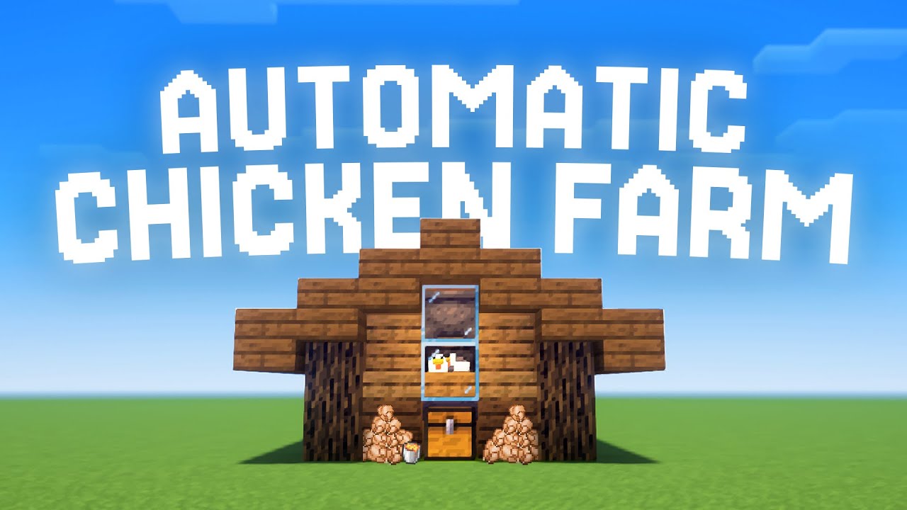 How to Build Simple Automatic Chicken Farm - Minecraft Tutorial