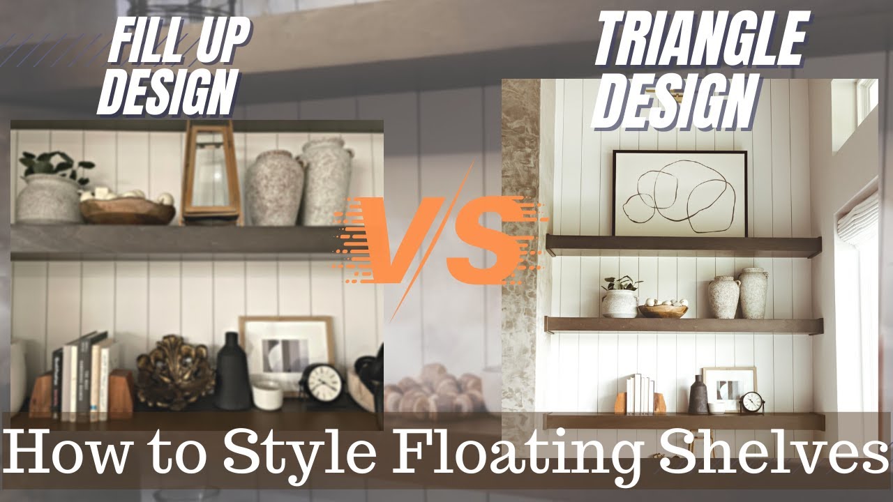 Interior Design: How to style Floating Shelves & Built-Ins-Triangular Design Rule