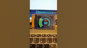 LVGL ESP32-2432S028R speedometer with hovering pointer(Tutorial Link In Description for Beginners)