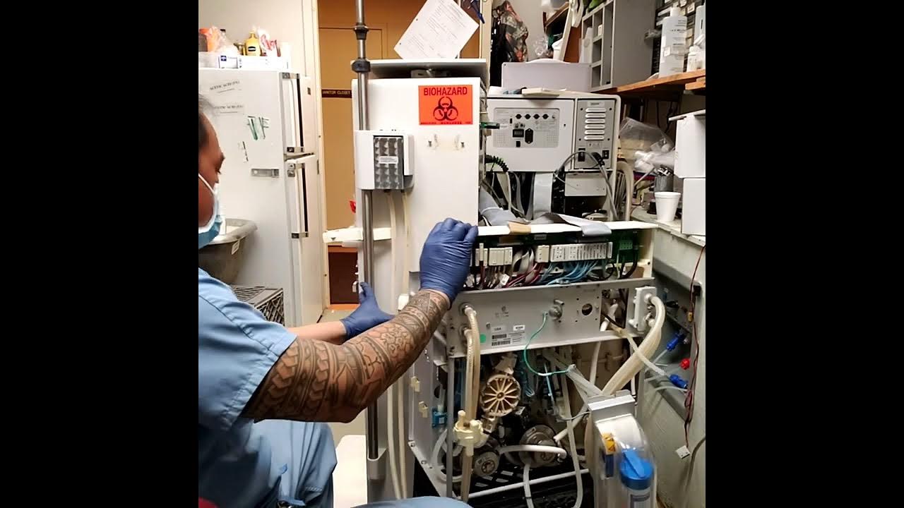 59 HOW TO FIND & FIX LOW FLOW ERROR ON DIALYSIS MACHINE , REPLACING D