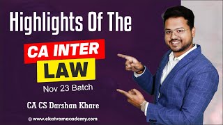 Highlights? Of The CA Inter Law Nov 23 Batch Completion | Thanks Mere Pyare Nalayako ?✌️