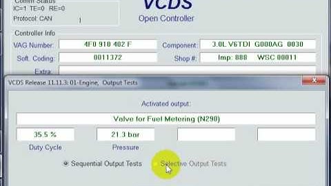 Audi A6 C6 3.0 TDI VCDS engine output tests with tuning box