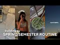 building a PRODUCTIVE spring semester ROUTINE! studying, goal setting, + work habits