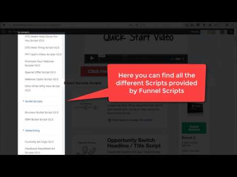 funnel scripts login and overview