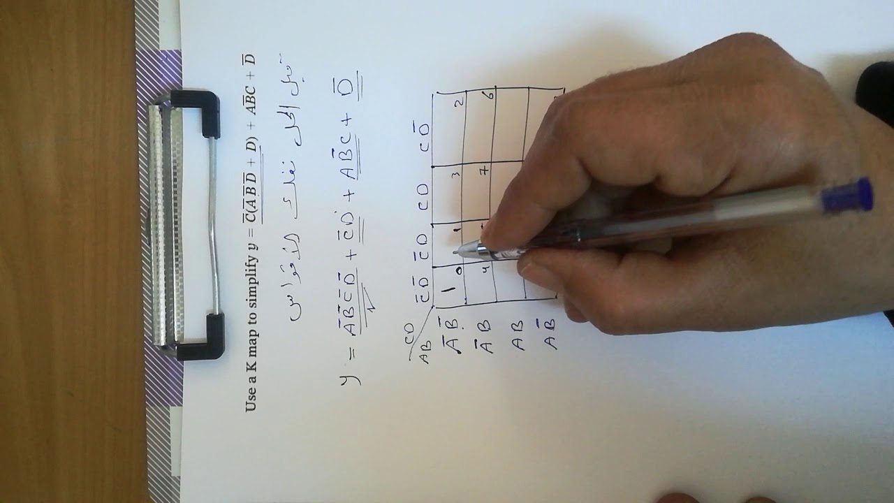 مادة تصميم   حل مسائل كارنوف أربع متغيرات مثال هام