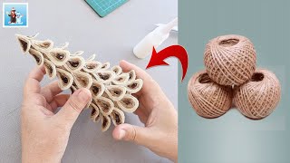 DIY Jute Christmas Tree Art and Craft Christmas Decorations