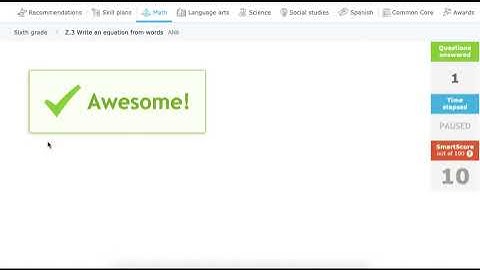 IXL 6th Z.3 Write an equation from words