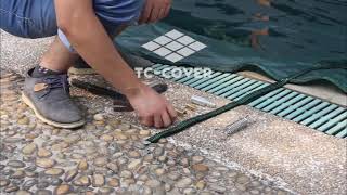 Safety mesh cover installation