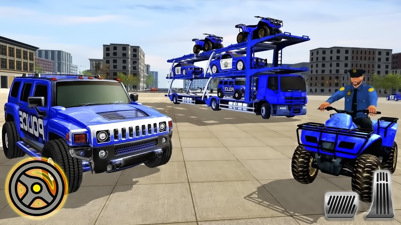US Police Transport Plane - Emergency Hummer Car Driving Simulator | Android Gameplay