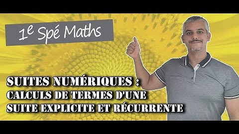Suites Numériques - Calculs de termes d