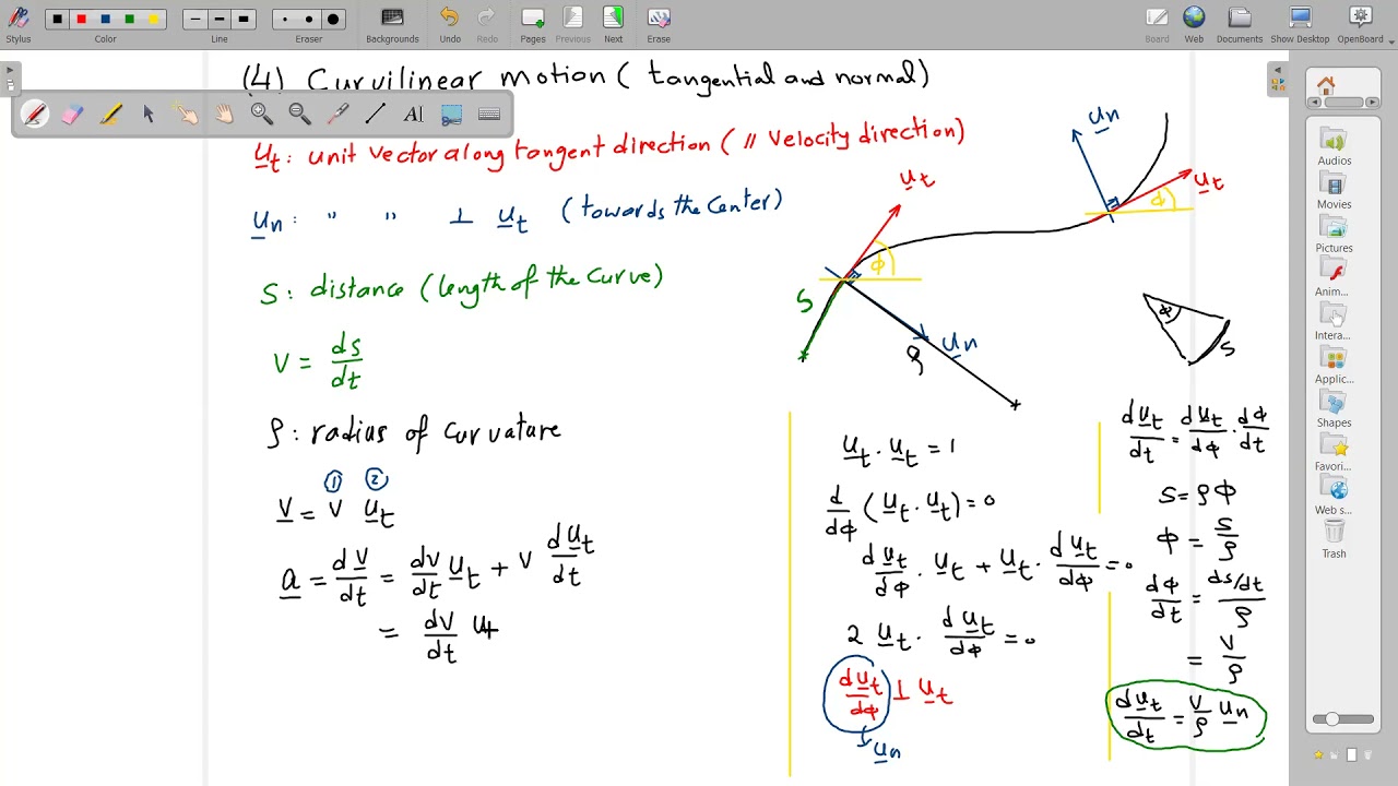 Lec4: Tangential and Normal (CU) المحاور الذاتيه - المماس و العمودى