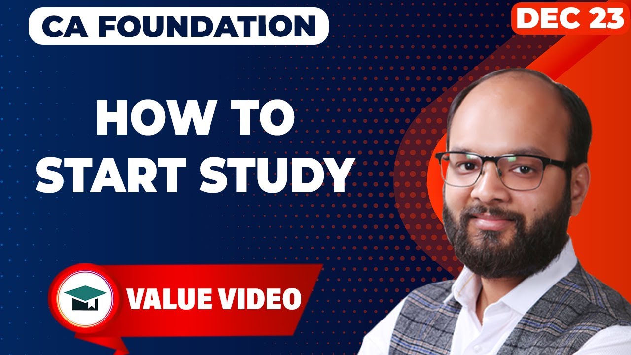 How to Start Study For CA Foundation June 24 How to Manage Study Hours