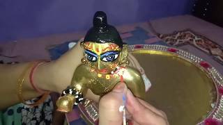 Janmashtmi par Laddu gopal ka full makup video Hare Krishna 