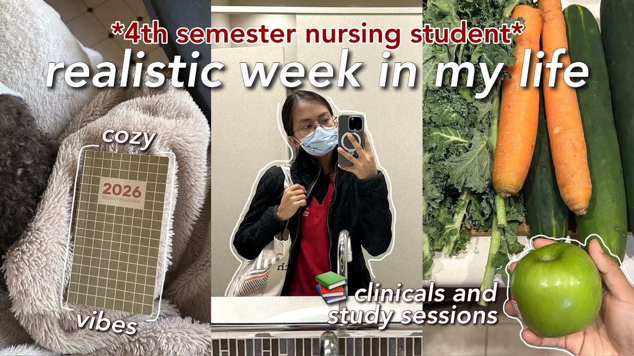 COLLEGE WEEK IN MY LIFE 📚 *nursing student* | clinicals, exam week, study sessions (S2E2)
