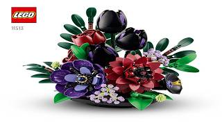 Lego Instructions Botanical Collection 11513 Dark Flower Arrangement