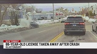 Elderly driver loses license after crash in Glastonbury