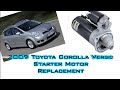 How to Replace Starter Motor on 2009 Toyota Corolla verso