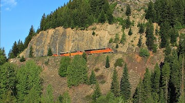 BNSF Empty Grain on Marias Pass (BLP Snippet)