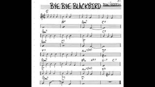 Bye Bye Blackbird  Play along - Backing track (C key score violin/guitar/piano)