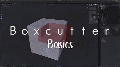How to use Boxcutter in blender 2.80 (June 2019)