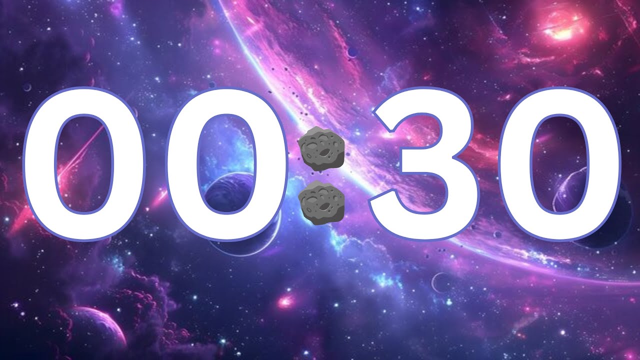 30 Second Galaxy Timer | Classroom & Presentation Countdown with Alarm ...