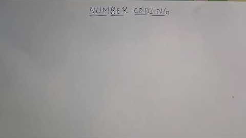 Number/symbol coding