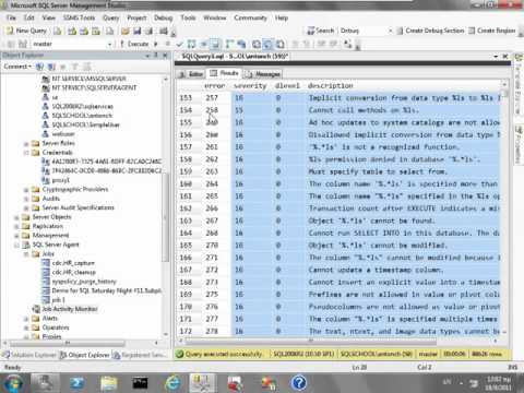 Working with SQL Server Agent - YouTube