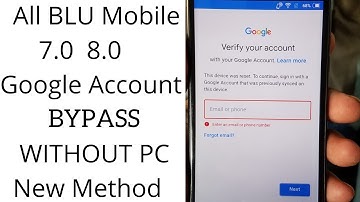 All BLU 7.0 Or 8.0 FRP/Google Lock Bypass Without PC New Method      | mobile cell phone solution |
