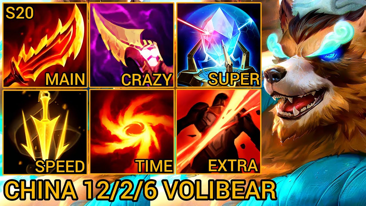Volibear MVP Baron Lane S+ AS Mage Build 12/2/6 - Wild Rift New Meta Build & Runes By Tiarty
