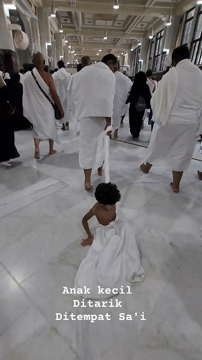 Anak kecil ditarik ditempat Sa'i #umroh #makkah #Bir alia