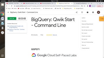 BigQuery: Qwik Start   Command Line  |  GSP071