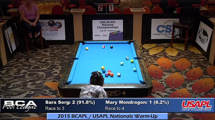 2015 Nationals Warm-Up: Sara Sorg vs Mary Mondragon