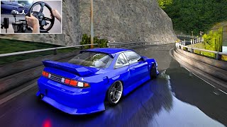 S14 Zenki Irohazaka Uphill *LOUD - Assetto Corsa | Steering Wheel Drift